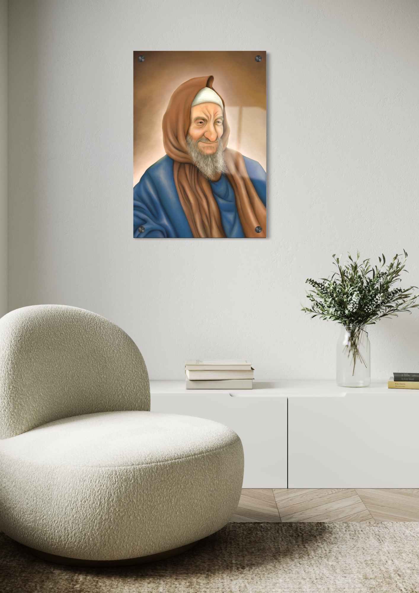 דגם הבבא סאלי בהדפסה על זכוכית