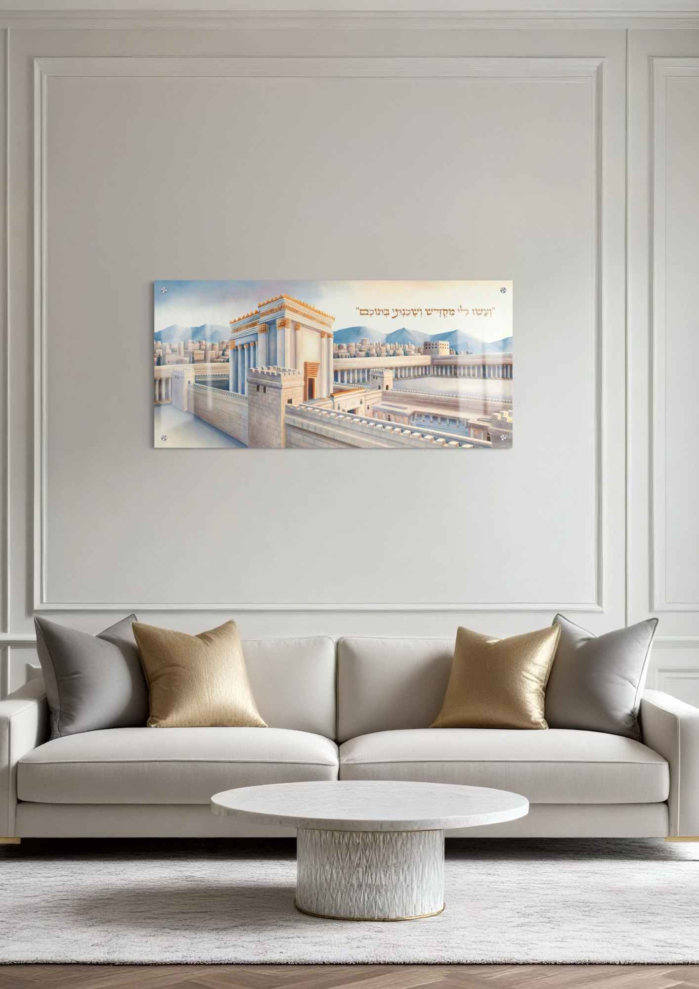 דגם מקדש בהדפסה על זכוכית