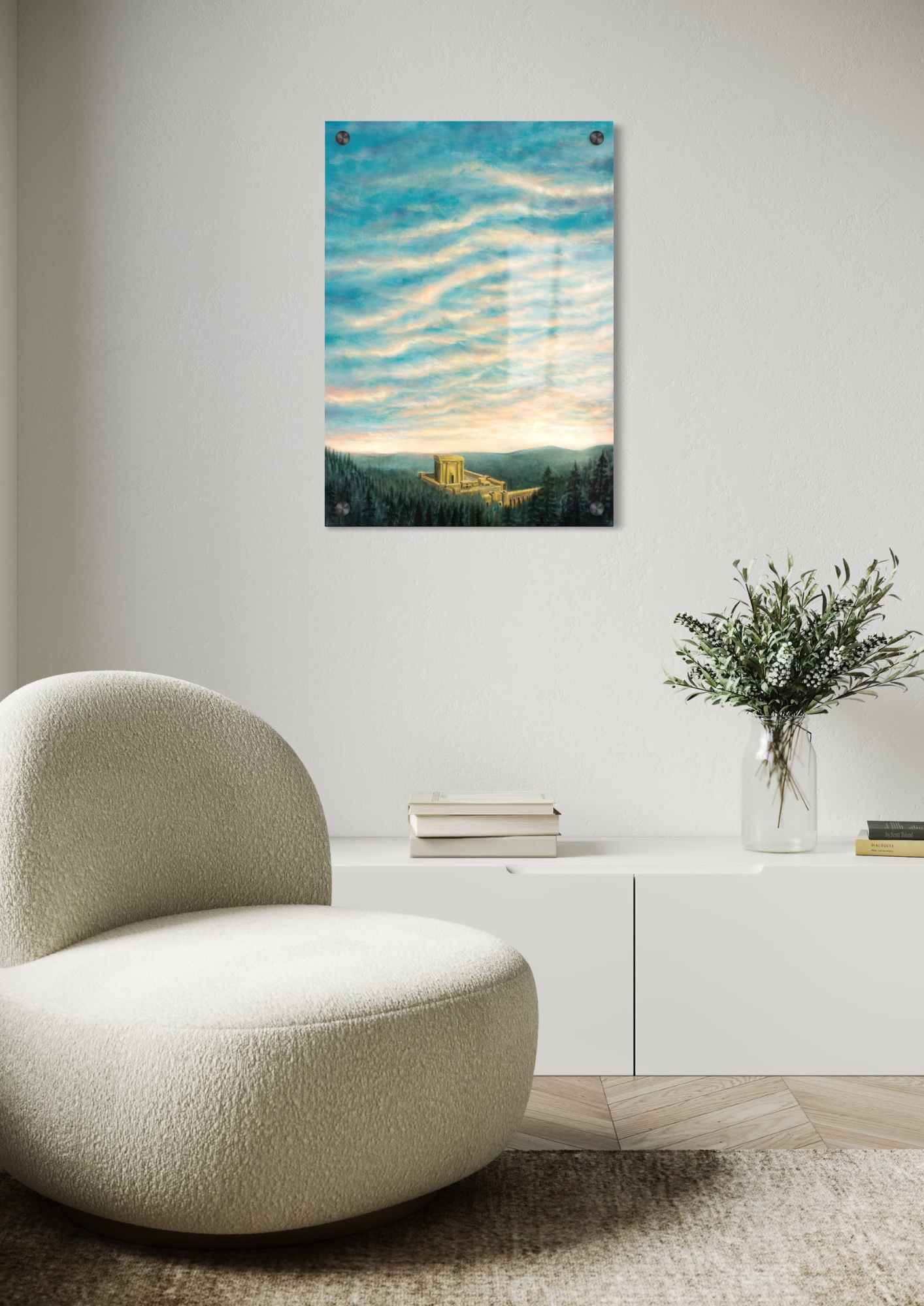 דגם שכינה בהדפסה על זכוכית