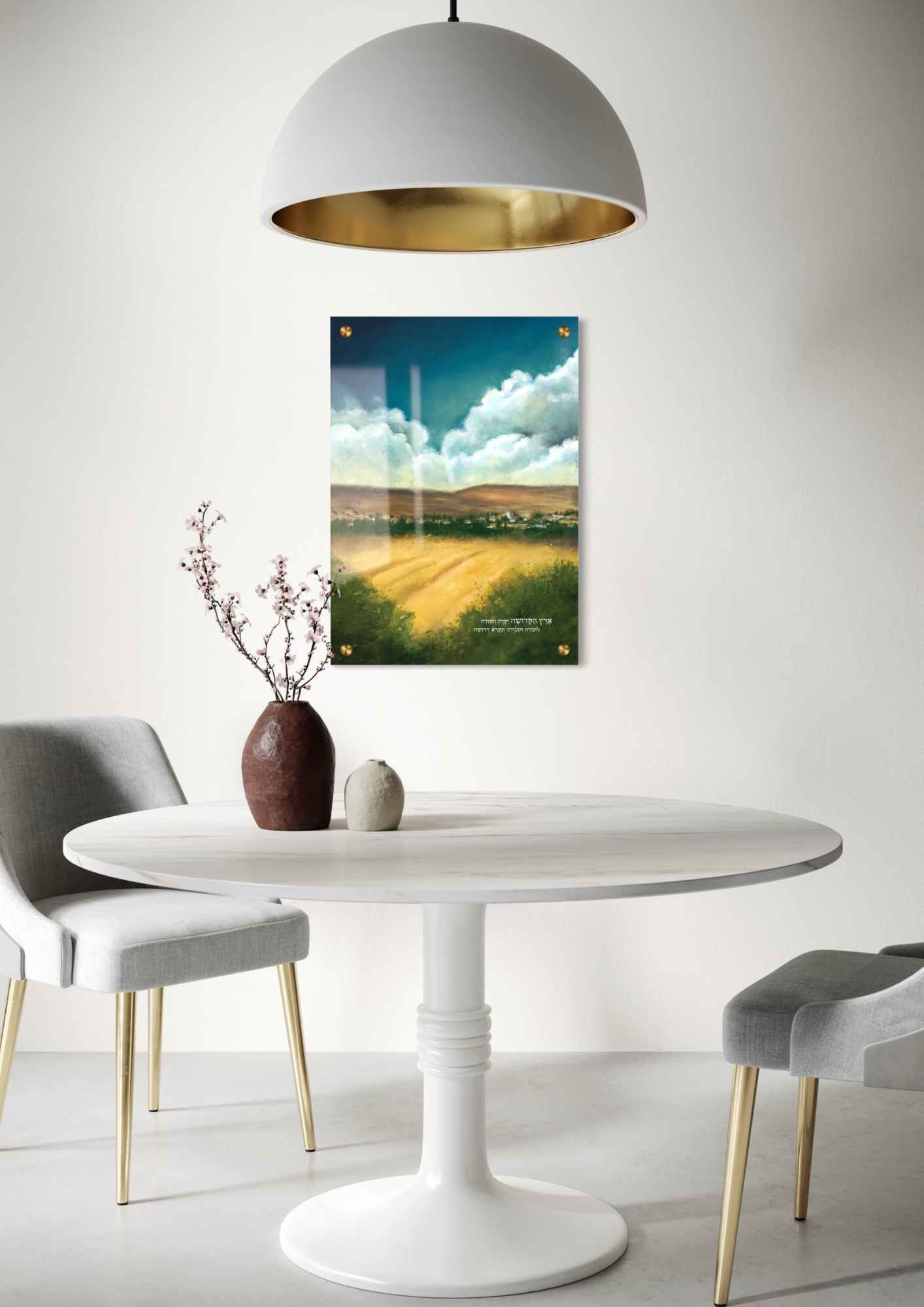 דגם ארץ הקדושה בהדפסה על זכוכית