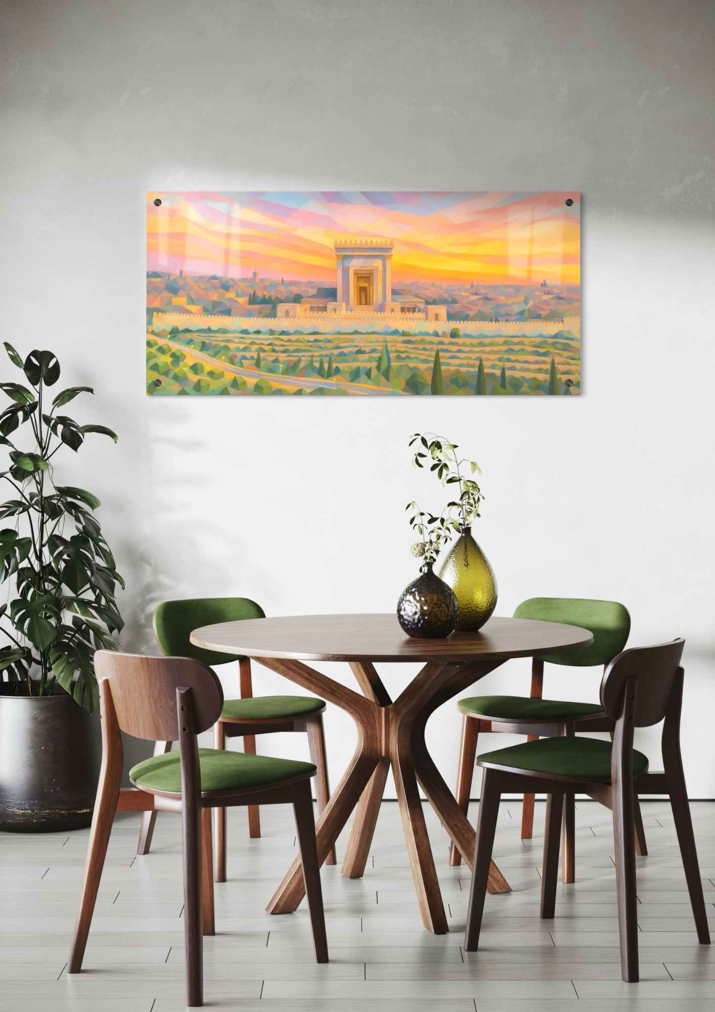 דגם בית המקדש השלישי בהדפסה על זכוכית