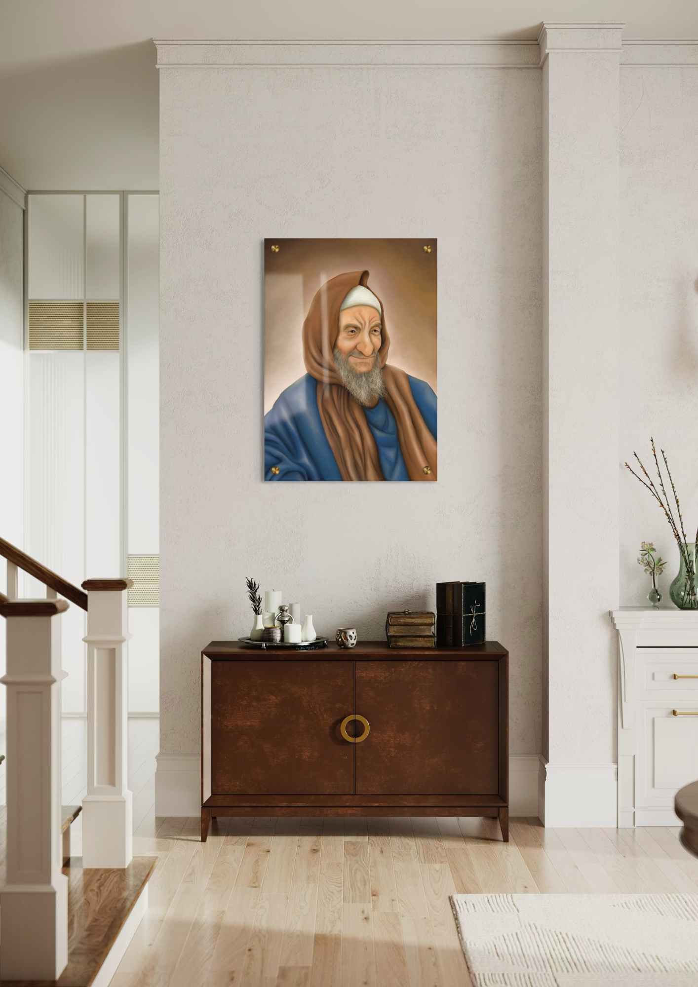 דגם הבבא סאלי בהדפסה על זכוכית