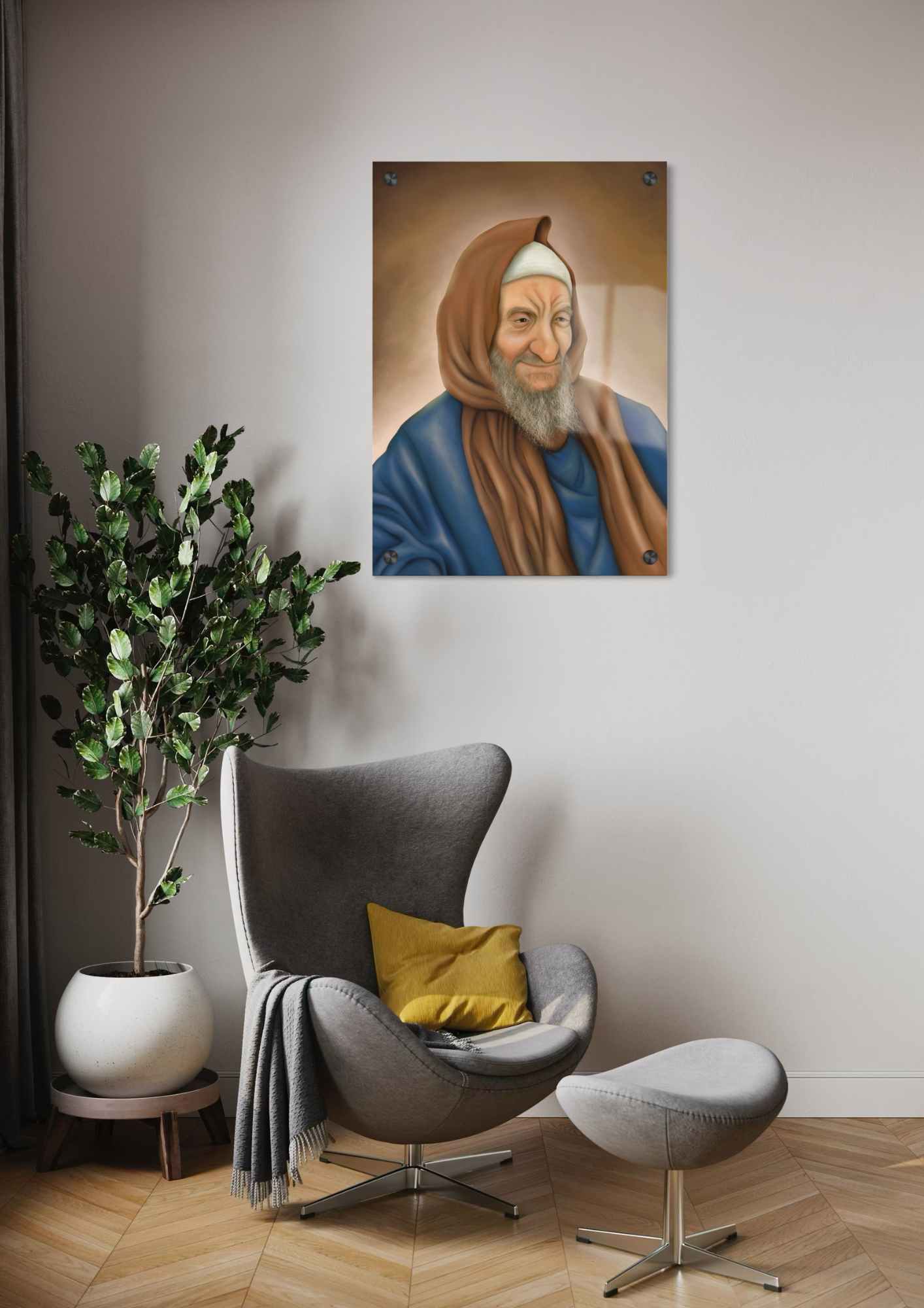 דגם הבבא סאלי בהדפסה על זכוכית