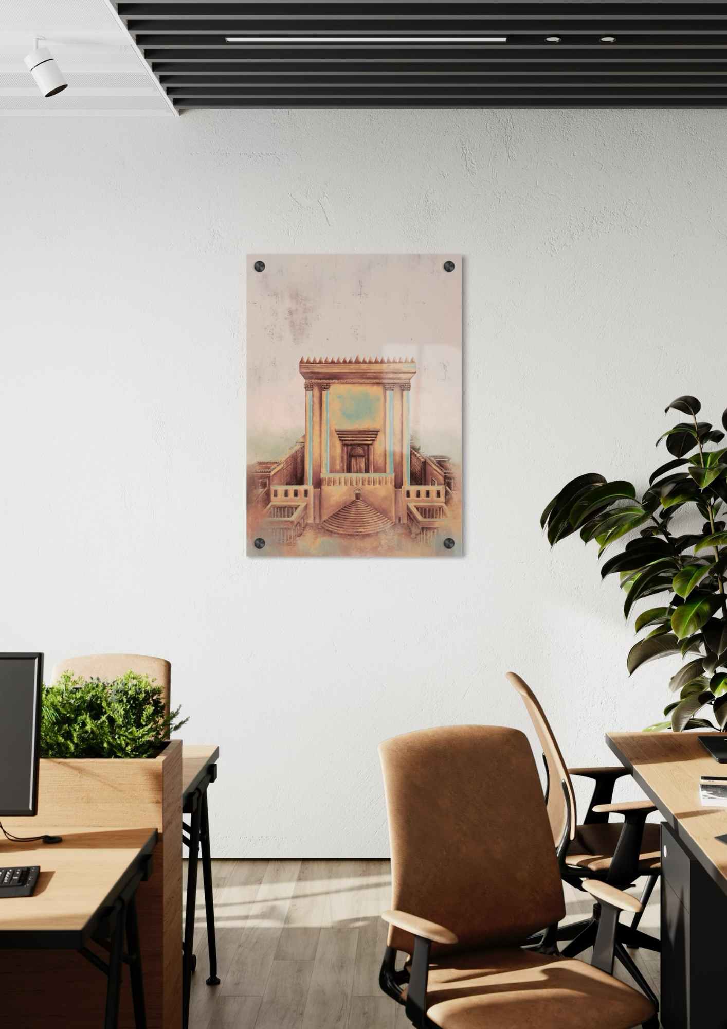 דגם ועשו לי מקדש בהדפסה על זכוכית