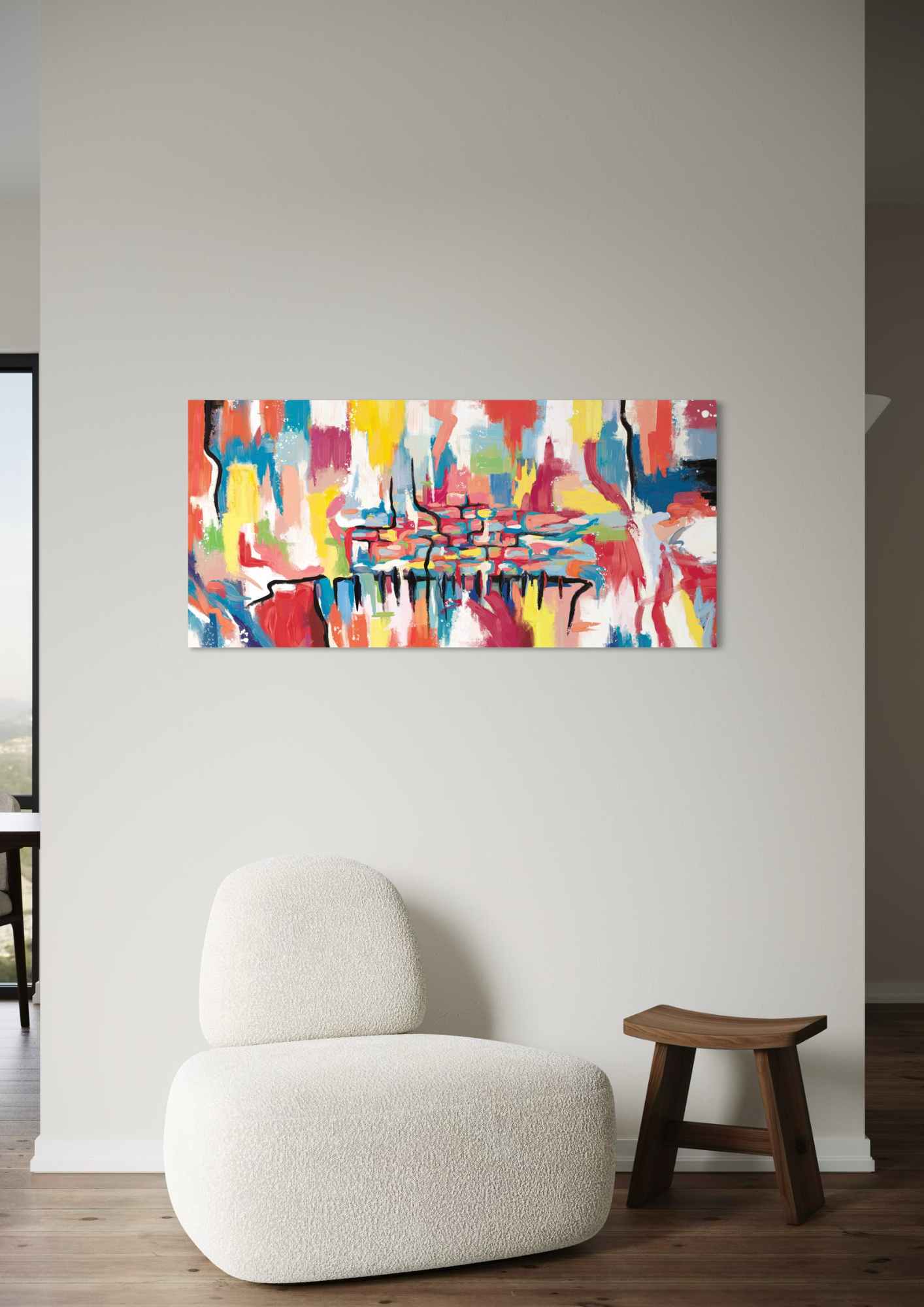 דגם הכותל צבעוני