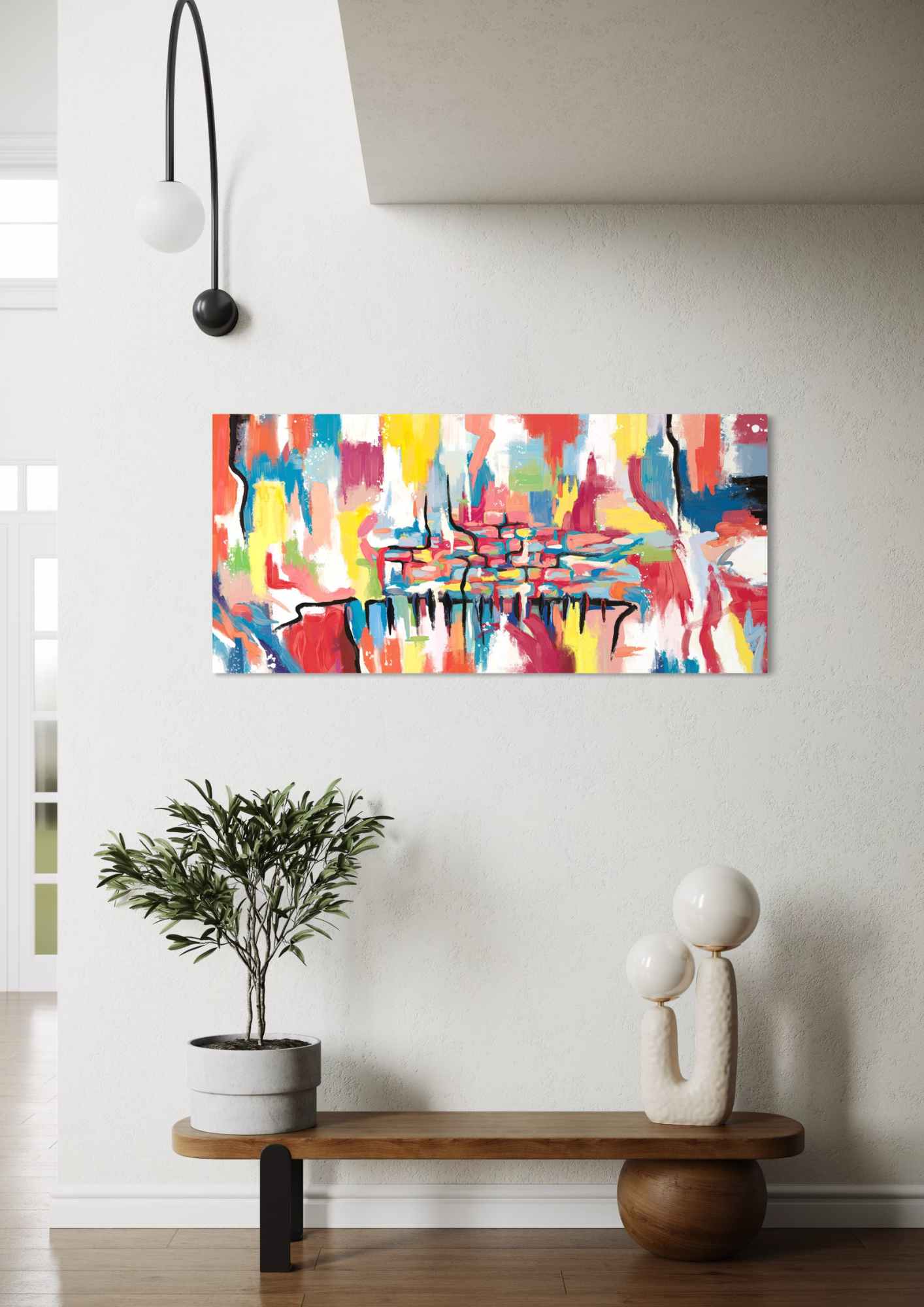 דגם הכותל צבעוני