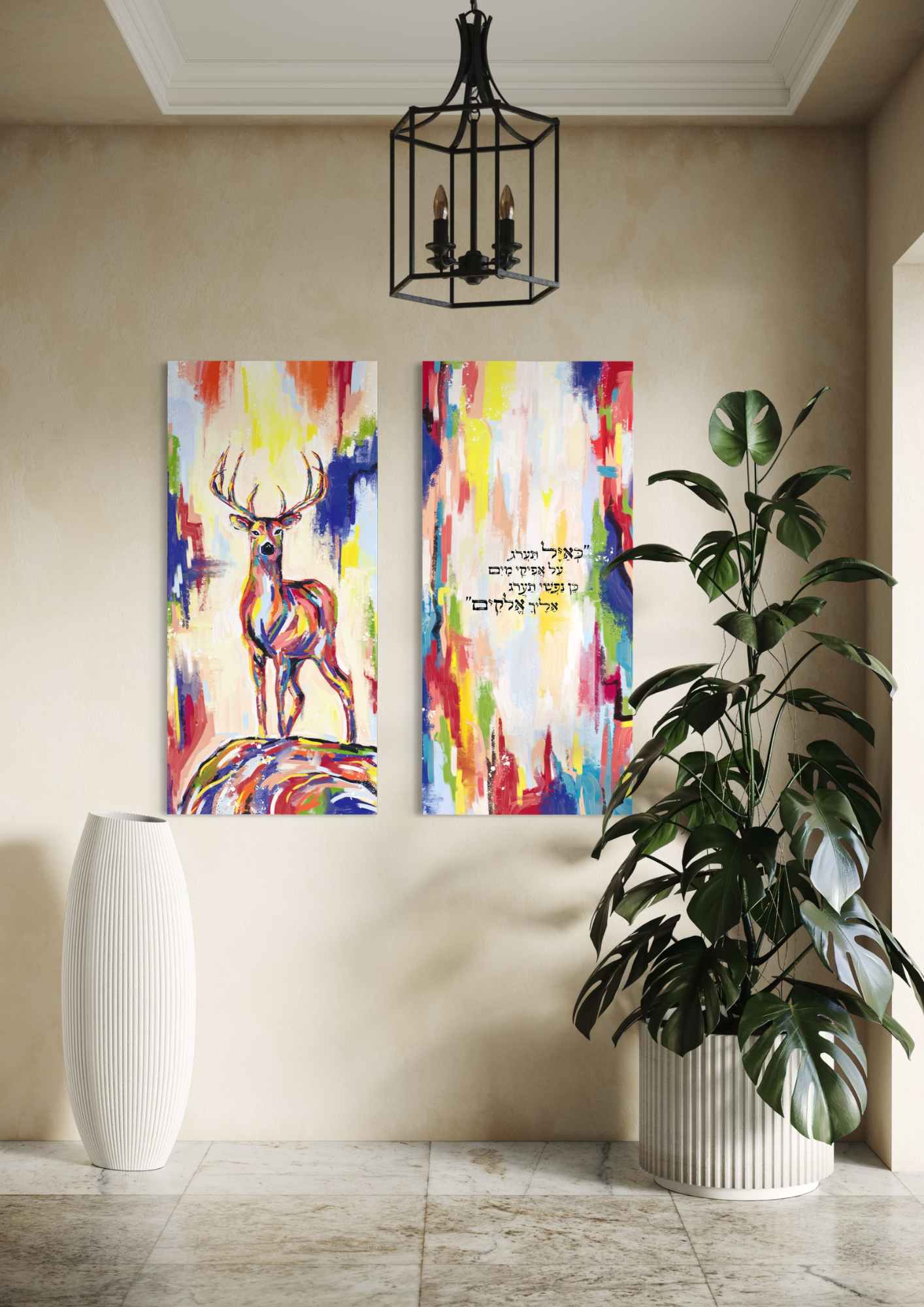 צמד כאייל תערוג צבעוני