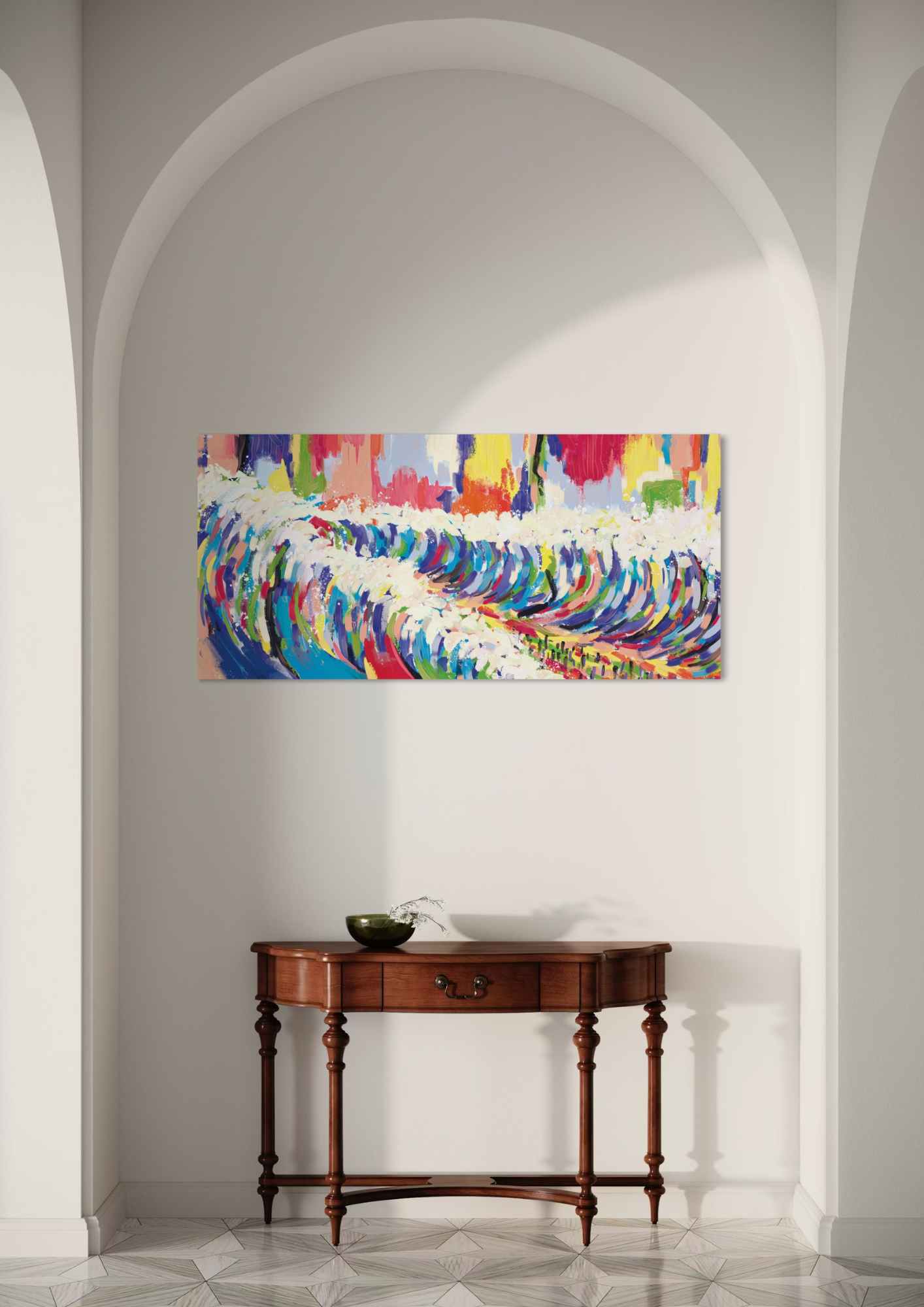 דגם קריעת ים סוף צבעוני