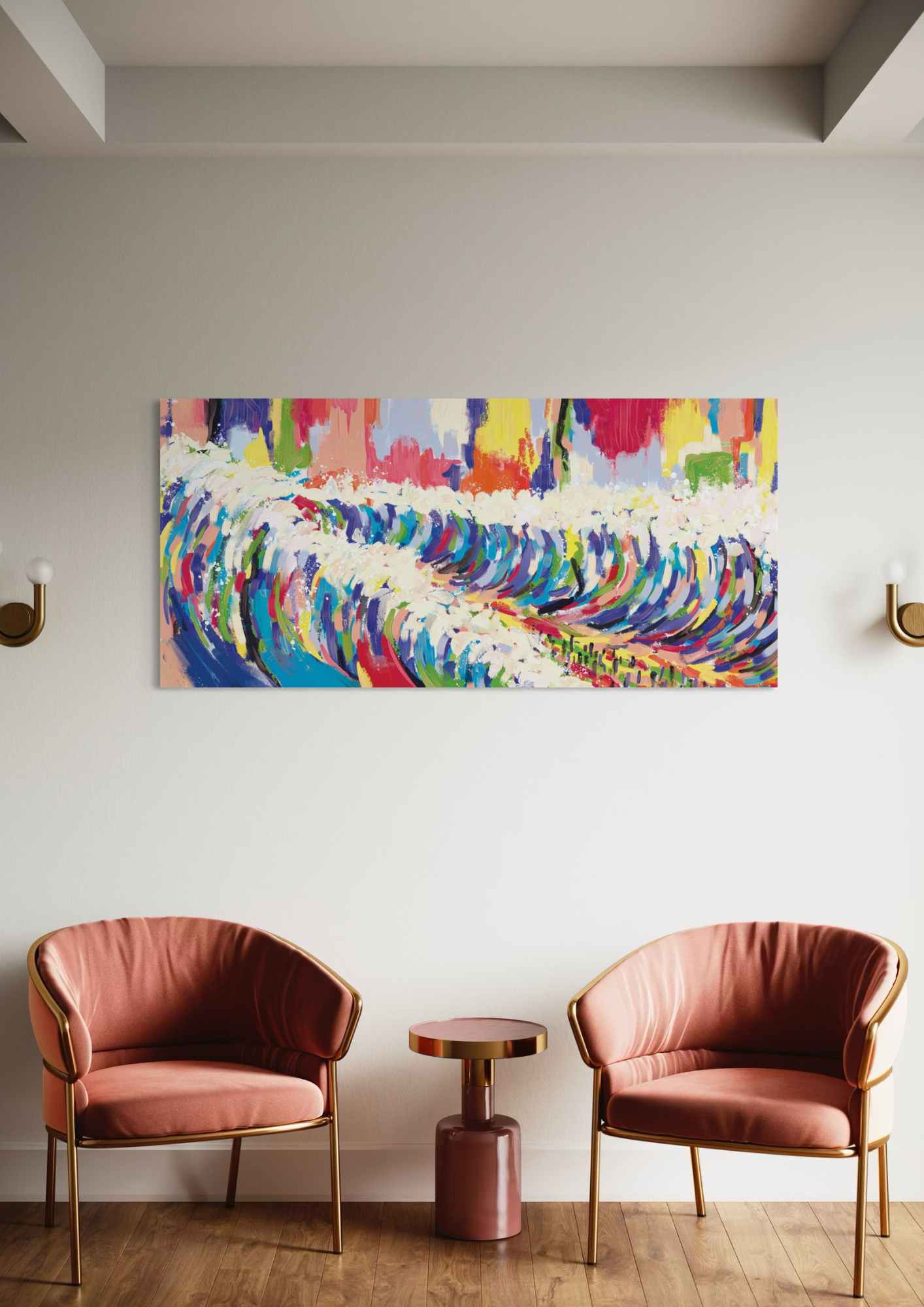 דגם קריעת ים סוף צבעוני