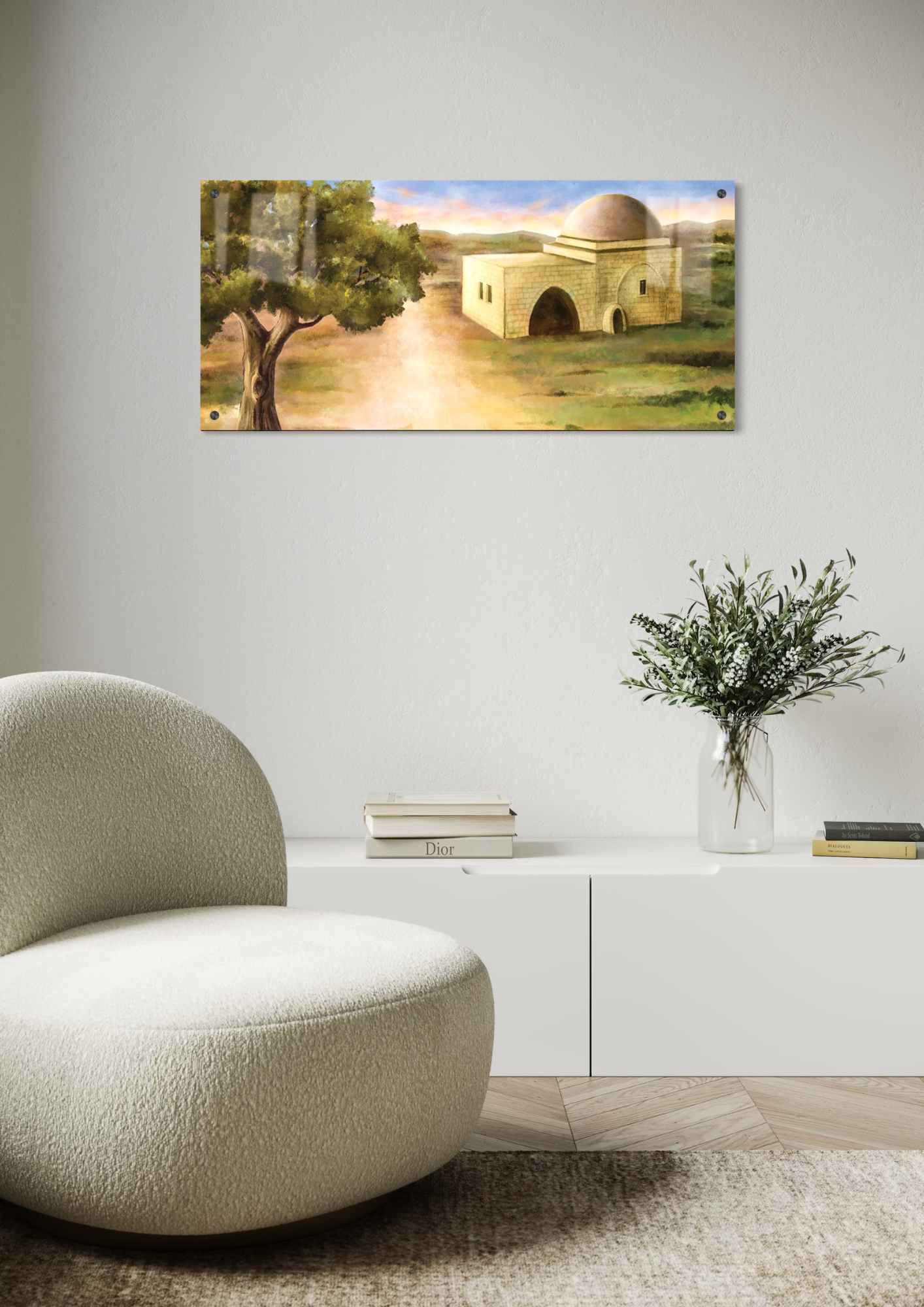 דגם קבר רחל בהדפסה על זכוכית