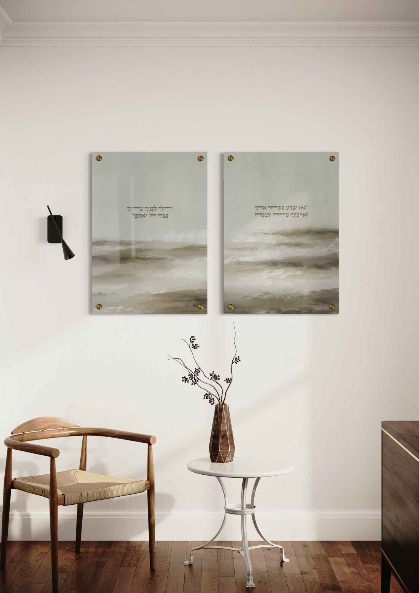 דגם שחר בהדפסה על זכוכית