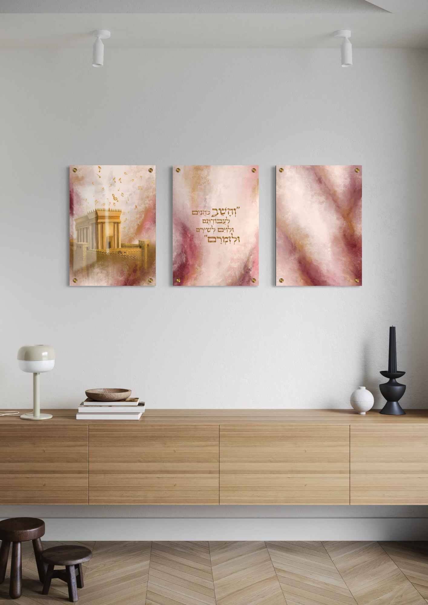 דגם זמרה ורוד בהדפסה על זכוכית