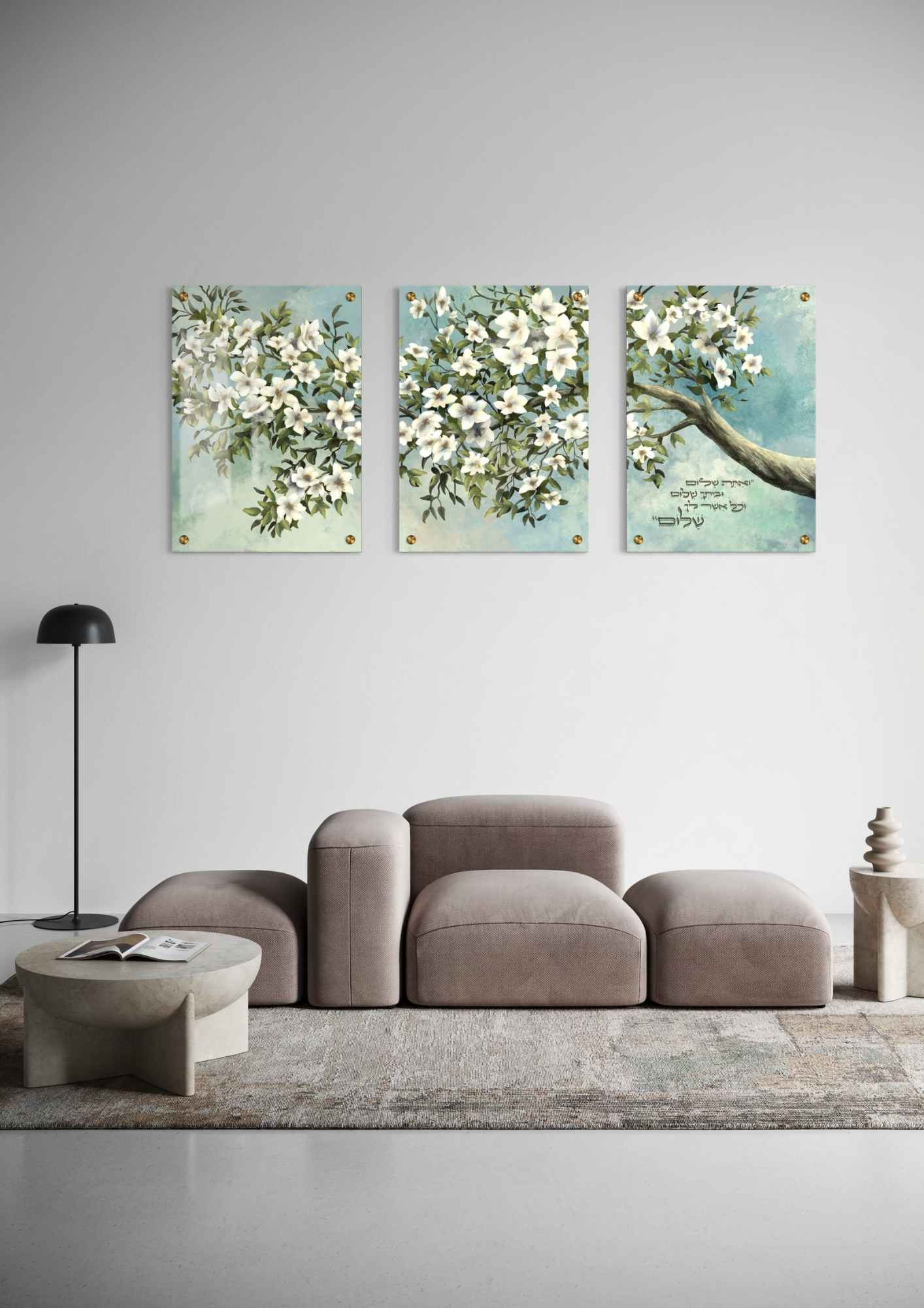 דגם שלום בהדפסה על זכוכית